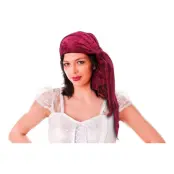 Piratbandana Röd Sammet - One size