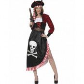 Piratdräkt för Damer med Skalle-motiv