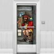 Piratkapten dörröverdrag till badrum - 1,5 m