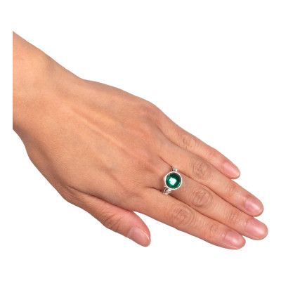 Piratring Grön Sten