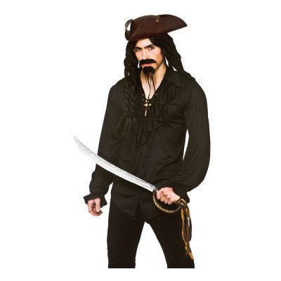 Piratskjorta Svart - Medium