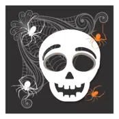 Servetter Halloween Döskalle - 20-pack