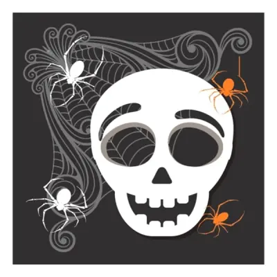 Servetter Halloween Döskalle - 20-pack