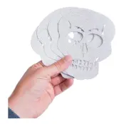 Självhäftande Dödskallar Silver - 5-pack