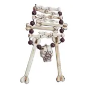 Skeletthalsband med Dödskalle