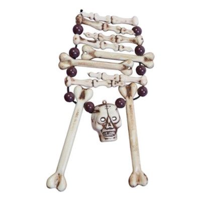 Skeletthalsband med Dödskalle