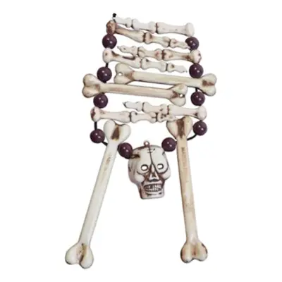 Skeletthalsband med Dödskalle