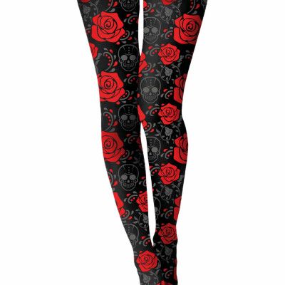 Strumpbyxor Day of the Dead med Rosor - One size