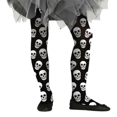 Strumpbyxor med Dödskallar för Barn - One size (barnstorlek)
