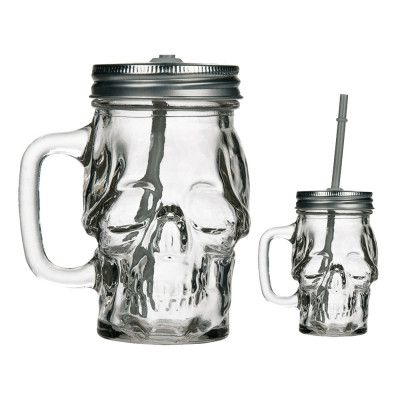 Sugrörsglas Döskalle