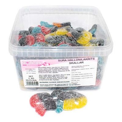 Sura Hallon/Lakritsskallar Lösvikt i Burk
