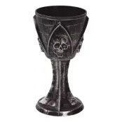 Svart Vinglas med Dödskalle