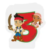 Tårtljus Siffra 3 Captain Jake
