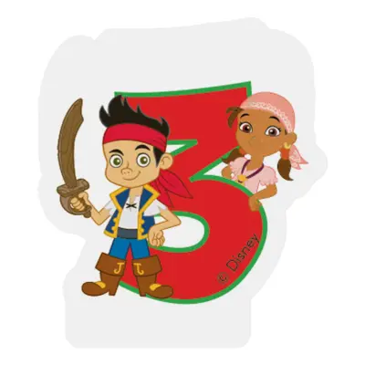 Tårtljus Siffra 3 Captain Jake