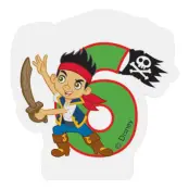 Tårtljus Siffra 6 Captain Jake