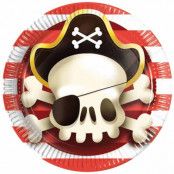 Tallrikar Mäktiga Pirat 8-pack
