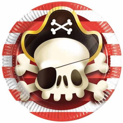 Tallrikar Mäktiga Pirat 8-pack