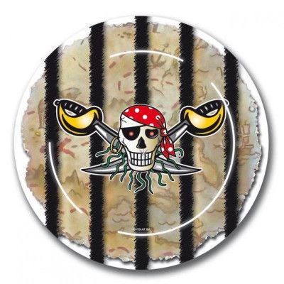 Tallrikar tuff pirat 8-pack
