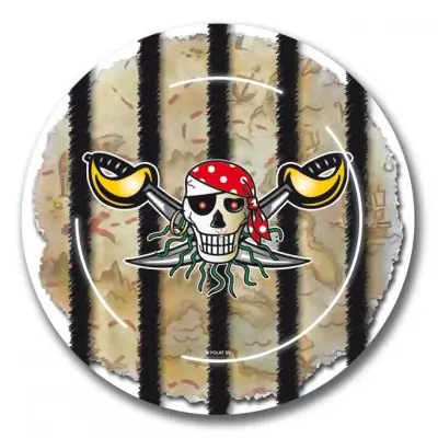 Tallrikar tuff pirat 8-pack
