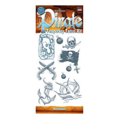 Tatueringar Pirat/Sjörövare - 9-pack