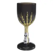 Vinglas med Skeletthand