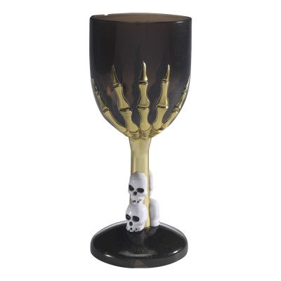 Vinglas med Skeletthand