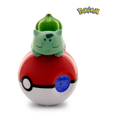 Pokemon Alarm Clock Pokeball with Bulbasaur light 18 cm