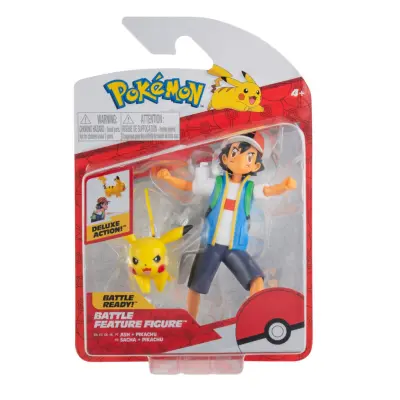 Pokemon Battle Feature Figure : Model - Ash&Pikachu - Pokemon -  Leksaksaffären