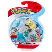 Pokemon Battle Figure 3 Fgure- Vaporeon Mimkyu & Gible