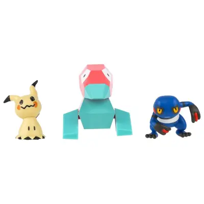 Pokemon Battle Figure 3-Pack Mimikyu, Porygon & Croagunk