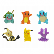 Pokemon Battle Figure 6-Pack 5 cm Pikachu #2, Squirtle, Charmander, Bulbasaur, Sirfetch'd, Toxel