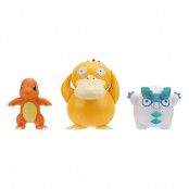 Pokemon Battle Figure Set 3-Pack Charmander #4, Galarian Darumaka, Psyduck 5 cm