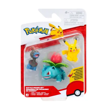 Pokemon Battle Figure Set 3-pack Deino + Ivysaur + Pikachu - Pokemon -  Leksaksaffären