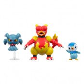 Pokemon Battle Figure Set 3-Pack Piplup, Misdreavus, Magmar 5 cm