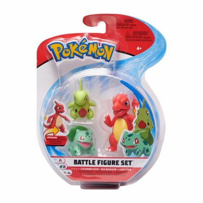 Pokemon Battle Figure Set Charmeleon/Bulbasaur/Larvitar