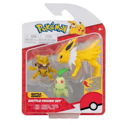 Pokemon Battle Figure Set Chikorita, Abra&Jolteon