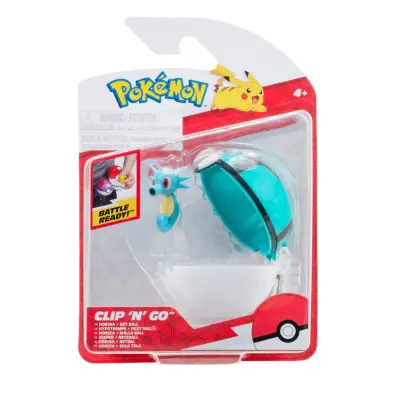 Pokemon Clip n Go Horsea + Net Ball - Pokemon -  Leksaksaffären