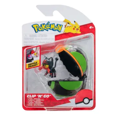 Pokemon Clip n Go Litten + Dusk Ball