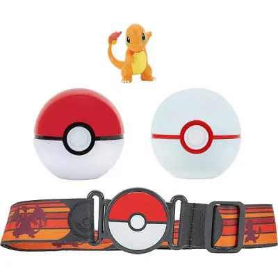 Pokemon Clip'n'Go Poke Ball Belt Set Poke Ball, Luxury Ball & Charmander