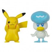 Pokemon Gen IX Battle Figure Pack Mini Figure 2-Pack Pikachu & Quaxly 5 cm