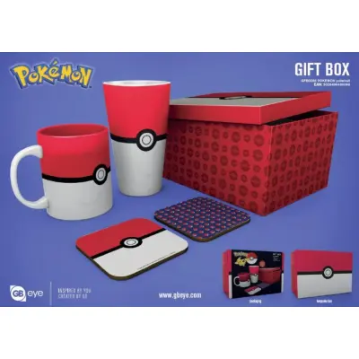 Pokemon Glass XXL + Mug + 2 Coasters - Pokéball