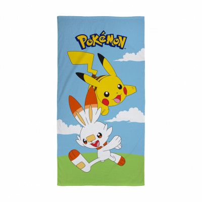 Pokemon Handduk 70x140 cm Pikachu&Scorbunny - Pokemon -  Leksaksaffären