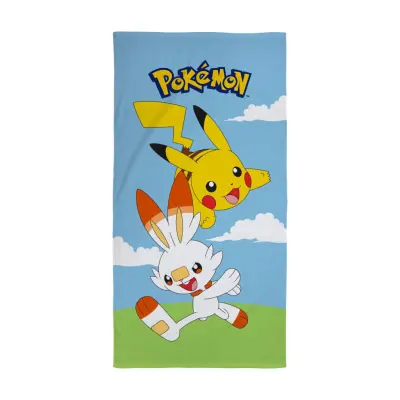 Pokemon Handduk 70x140 cm Pikachu&Scorbunny - Pokemon -  Leksaksaffären