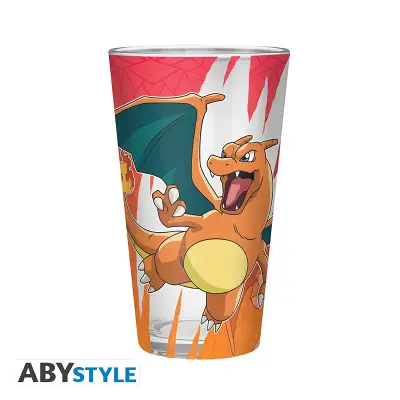 POKEMON Large Glass 400ml Charizard