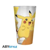 POKEMON Large Glass 400ml Pikachu foil