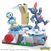 Pokemon Mega Construx Construction Set Piplup and Sneasel's Snow Day 11 cm