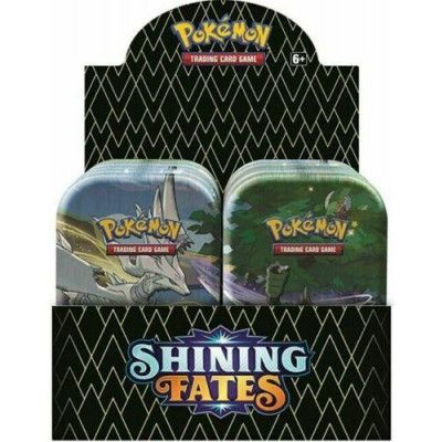 Pokemon Mini Tin 10-Pack Display Shining Fates Sword & Shield 4.5