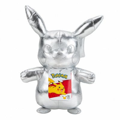 Pokemon Mjukdjur 20cm Pikachu Silver 25th