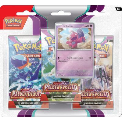 Pokemon Paldea Evolved 3-pack Blister : Model - Tinkatink