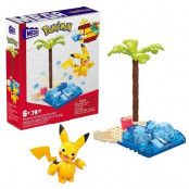 Pokemon Pikachu Beach Splahs Mega Construx construction kit 79pcs